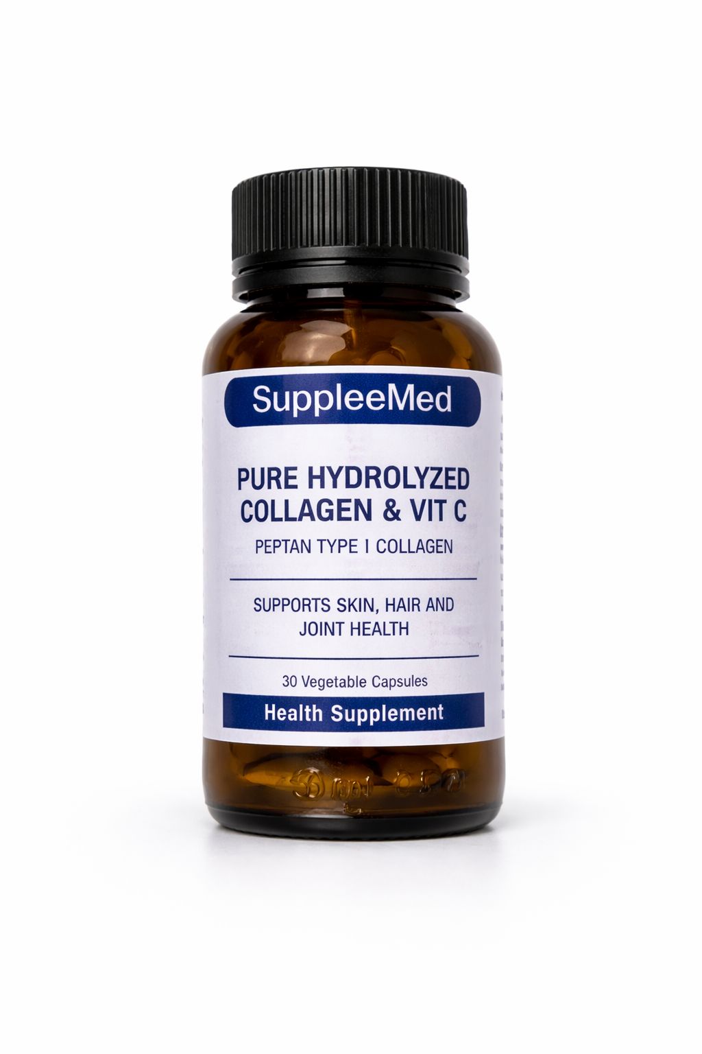 Pure Hydrolyzed Collagen & Vit C 30 Capsules